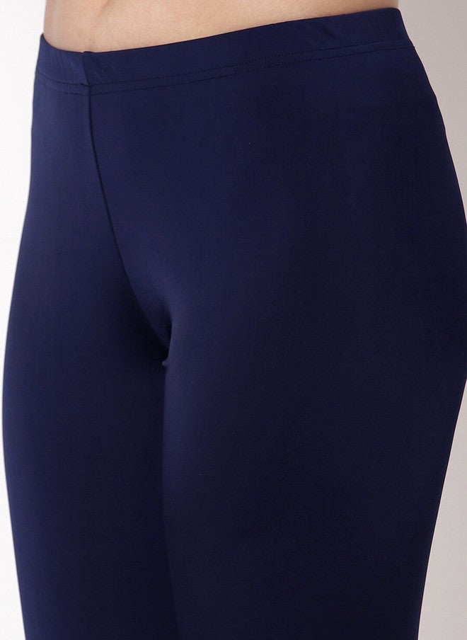 CUKOO Women Navy Blue Solid Swim Capris - Image 5